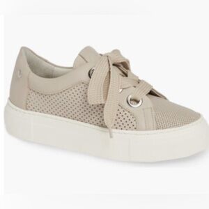 Attilio Giusti Leombruni Taupe Lace-Up Sneakers